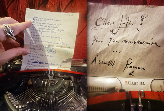 Handwritten postcard invitation (gift for a friend)